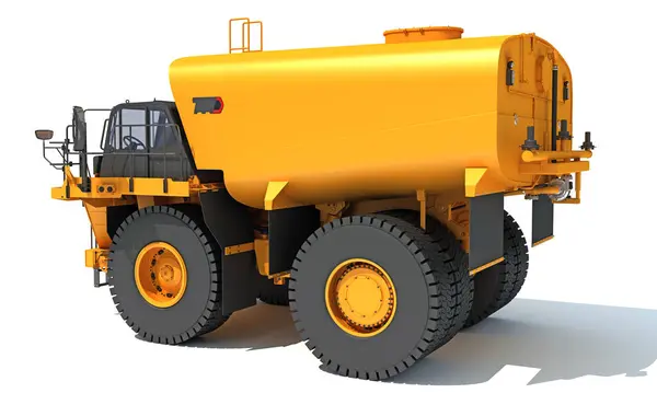 Off Highway Water Truck 3D rendering model on white background