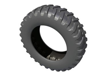 Off Road Tire 3D yorumlama modeli beyaz arkaplanda