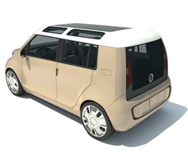 Beyaz arkaplanda 3D tasarım modeli