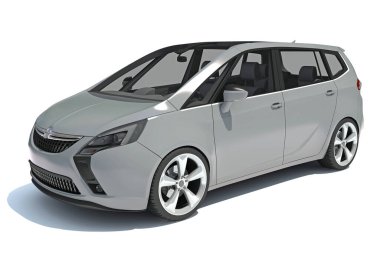 Beyaz arkaplanda 3D tasarım modeli