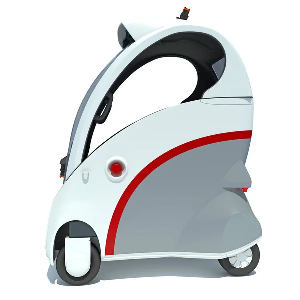 Robot Future Car Renderelés Modell Fehér Háttér — Stock Fotó
