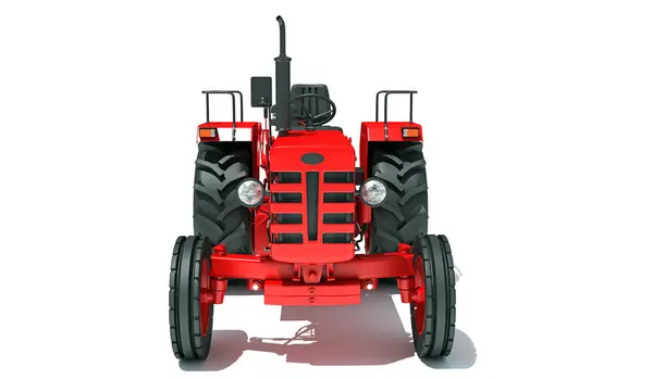 Farm Traktor Renderelés Modell Fehér Háttér Jogdíjmentes Stock Képek