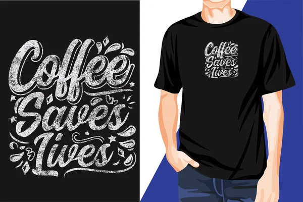 Tolles Eye Catchy Modern Coffee Lover Shirt Print Design — Stockvektor