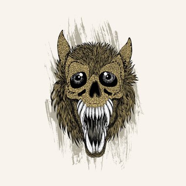 Wolf dizaynlı Ücretsiz Vektör tişörtü tasarımı