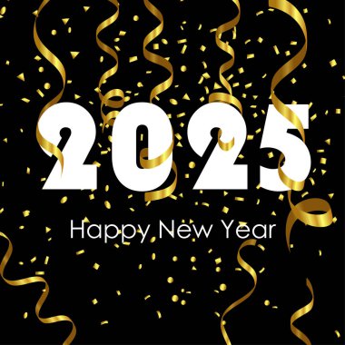 Mutlu yıllar 2025 Altın Parlatıcı Arkaplan