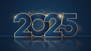 Modern 2025 New Year Image clipart