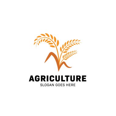 Soyut tarzda tarım logosu tasarımı, organik işaret sembolü.