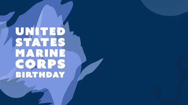 Marine Corps Urodziny Tło Białej Przestrzeni — Wektor stockowy