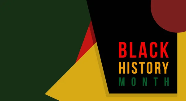 Μαύρο Φόντο Μήνα Ιστορίας Αφρικανική Αμερικανική Ιστορία Γιορτάζεται Κάθε Χρόνο — Διανυσματικό Αρχείο