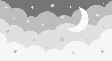 İç mekan duvarlı çocuklar baskılar için grafik tasarımı çizimi