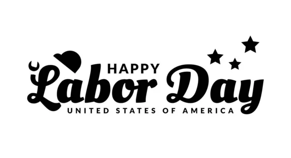 Boldog Munkanap Betűző Sablon Design Amerikai Zászló Dekoráció Ünneplő Amerikai — Stock Vector
