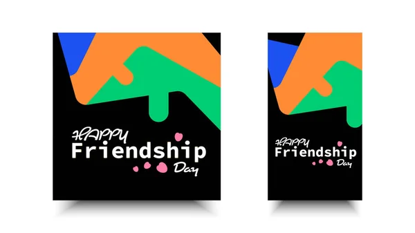 Feliz Dia Amizade Saudação Design Para Publicidade Mídia Social Cartaz — Vetor de Stock