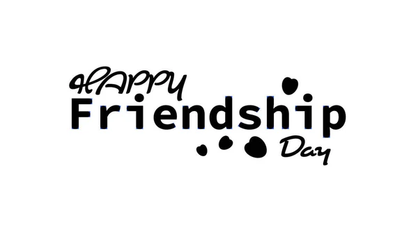 Happy Friendship Day Greeting Design Advertisement Background Banner Poster Lettering — Stock Vector