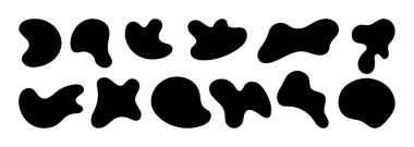 Kümelerdeki şekilsiz küme vektörleri. Asimetrik el çizim elementleri