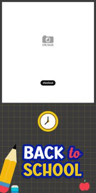 Okul afiş şablonuna geri dönelim. Selamlama, tanıtım, reklam, satış için eğitici illüstrasyon tasarımı