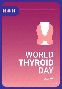 Dünya Tiroid Günü. Sağlık eğitim kampanyası, önleme, poster şablonları için tedavi