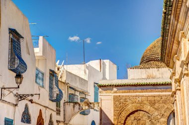 Tunus, Tunus - Ekim 2022: Tarihi şehir merkezi, HDR Image 'ın güzel manzarası