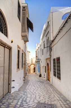 Tunus, Tunus - Ekim 2022: Tarihi şehir merkezi, HDR Image 'ın güzel manzarası