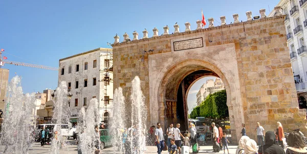 stock image Tunis, Tunisia - October 2022 : Beautiful view on the historical city center, HDR Image