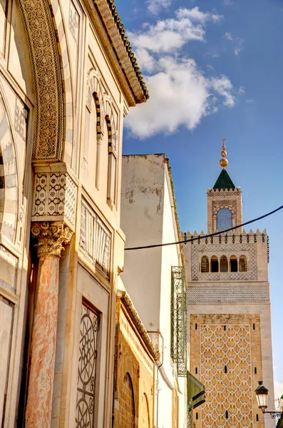 Tunis Tunísia Outubro 2022 Bela Vista Sobre Centro Histórico Cidade — Fotografia de Stock