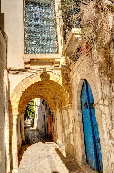 stock image Tunis, Tunisia - October 2022 : Beautiful view on the historical city center, HDR Image