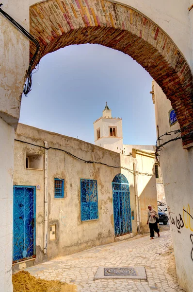 Tunisz Tunézia 2022 Október Gyönyörű Kilátás Történelmi Városközpontra Hdr Kép — Stock Fotó