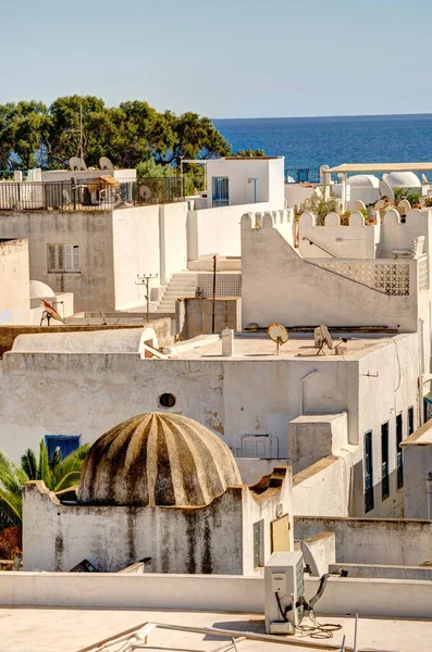Hammamet Tunísia Outubro 2022 Bela Vista Sobre Centro Histórico Cidade — Fotografia de Stock