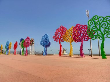 Managua, Nikaragua - Ocak 2016: Güneşli havada tarihi merkez, HDR