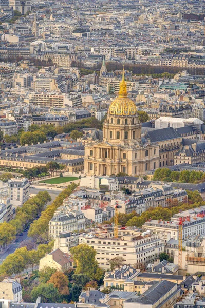 Вид Воздуха Париж Франция Пасмурную Погоду — стоковое фото