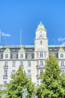 Oslo, Norveç - Temmuz 2022: Yaz mevsiminde şehir ve binaların manzarası çok güzel, HDR Image