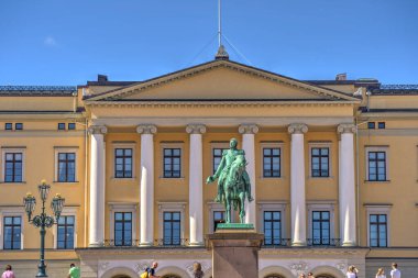 Oslo, Norveç - Temmuz 2022: Yaz mevsiminde şehir ve binaların manzarası çok güzel, HDR Image