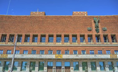 Oslo, Norveç - Temmuz 2022: Yaz mevsiminde şehir ve binaların manzarası çok güzel, HDR Image