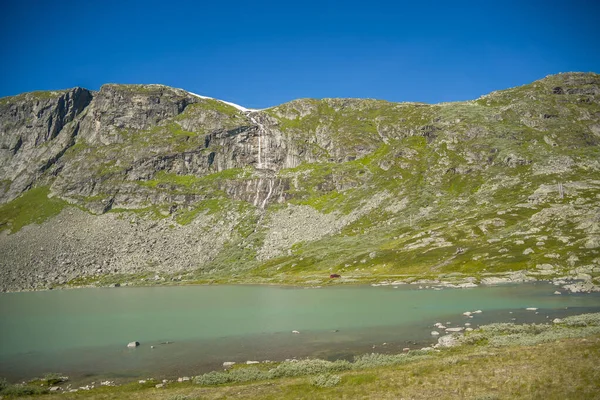 Krásný Výhled Hory Jezero Národního Parku Hardanger Norsku Létě — Stock fotografie