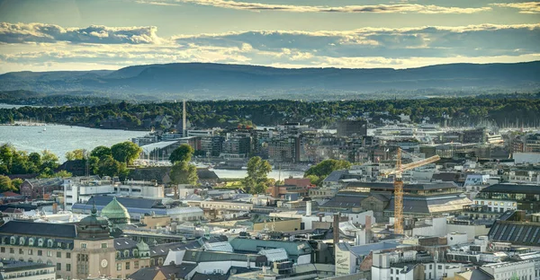 ノルウェー オスロ2022年7月 夏の街や建物の美しい景色 Hdr画像 — ストック写真