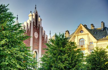 Bergen, Norrway - Ağustos 2022: Yaz mevsimi, HDR İmaj Tarihi Sanayi