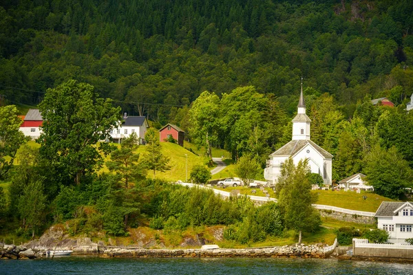 Vue Imprenable Sur Hardangerfjord Norvège Heure Été — Photo