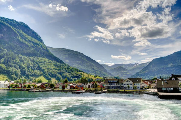 Amazing View Hardangerfjord Houses Norway Summer Time — Stock Photo, Image