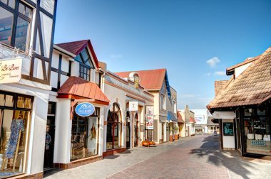 Swakopmund, Namibia - February, 2023: Historical city center in wintertime, HDR Image