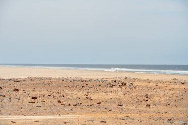 beautiful view of desert near ocean at Cape Cross Namibia