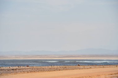 beautiful view of desert near ocean at Cape Cross Namibia