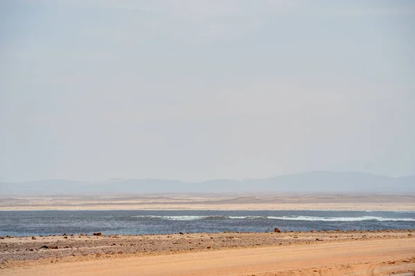 Beautiful View Desert Ocean Cape Cross Namibia — стоковое фото