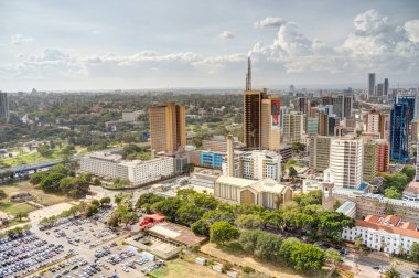 Nairobi, Kenya - Ocak 2022: Güneşli hava şartları, HDR Görüntü