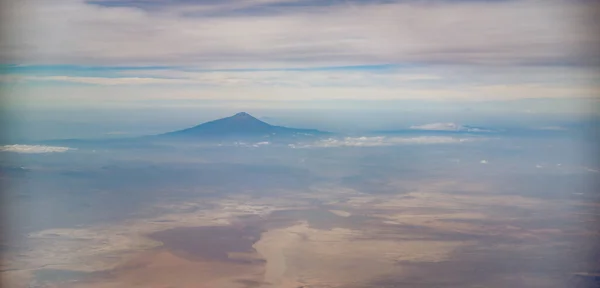 Mount Kilimandžáro Pohled Letadla Keňa — Stock fotografie