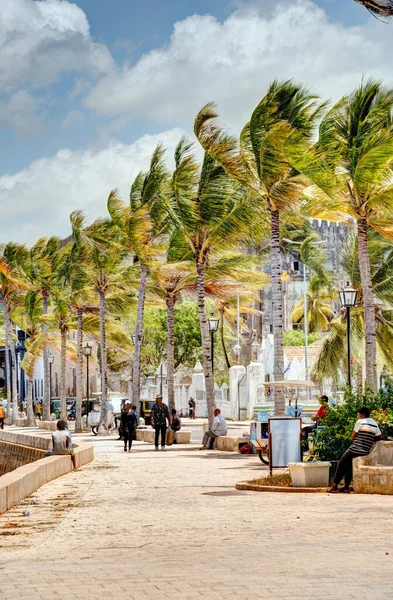 Stone Town Zanzibar Tanzanya Ocak 2023 Güneşli Havada Tarihi Simgeler — Stok fotoğraf