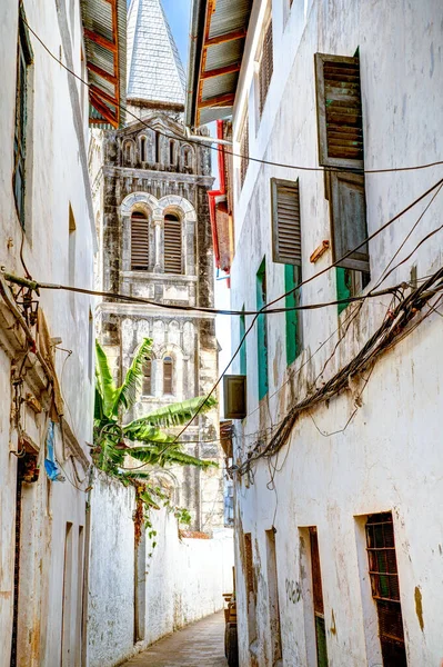 Stone Town Zanzibar Tanzania Januari 2023 Historiska Landmärken Soligt Väder — Stockfoto