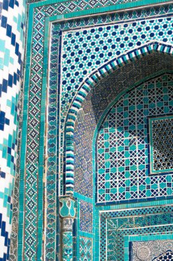 Semerkand, Özbekistan - Kasım 2022: Şah I Zinda Necropolis güneşli havada