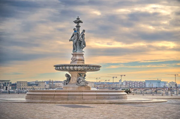 Bordeaux Francie Prosinec 2022 Historické Centrum Města Zimě Hdr Image — Stock fotografie