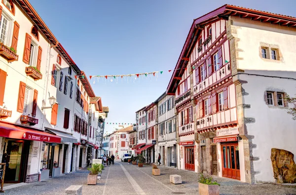 Эспелет Франция Январь 2023 Года Picturesque Basque Village Ribbo Time — стоковое фото