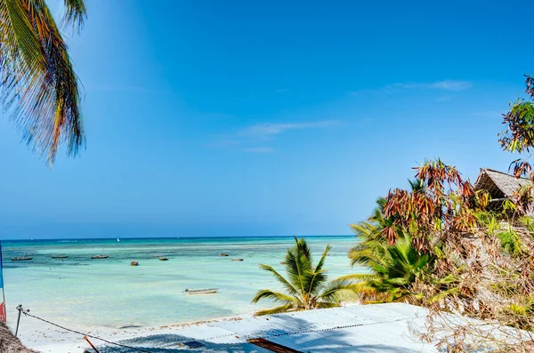 Nungwi Zanzibar Tanzania Styczeń 2023 Malownicza Plaża Słoneczną Pogodę — Zdjęcie stockowe