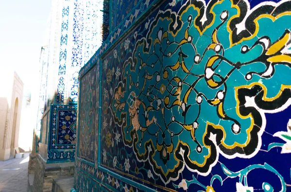 Samarcanda Uzbequistão Novembro 2022 Necrópole Shah Zinda Tempo Ensolarado — Fotografia de Stock